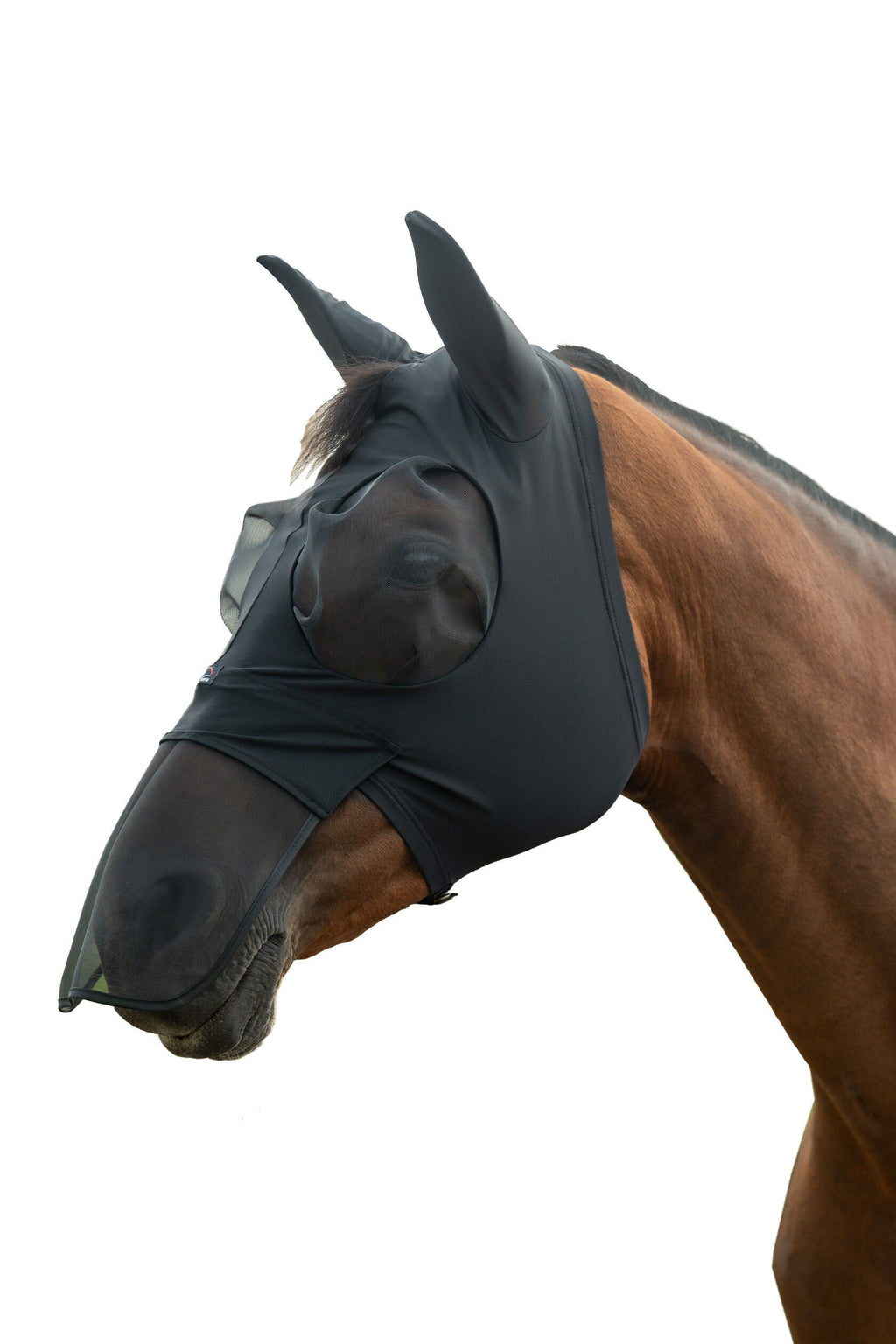 Máscara antimoscas HKM elástica con protección nasal