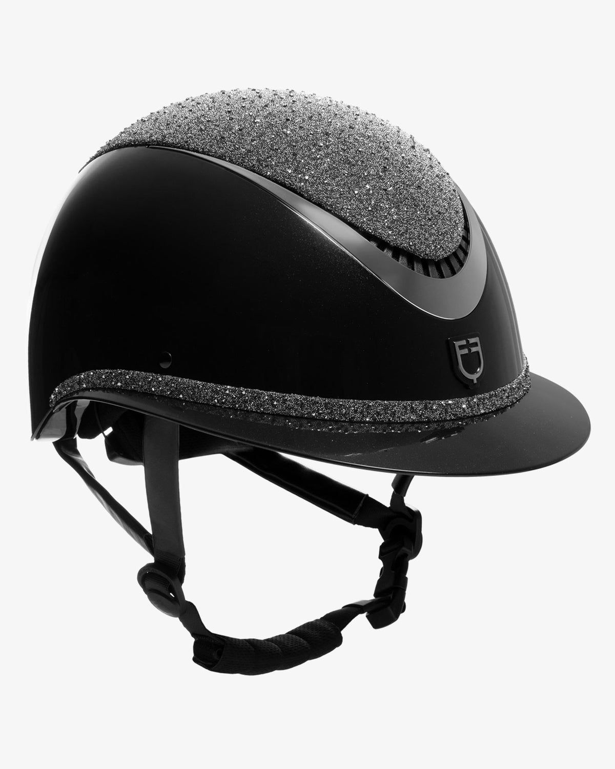 Casco Luxury (visera ancha y brillantes) – Equestro