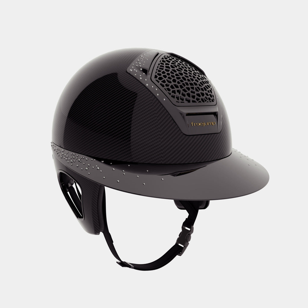 Casco Freejump Carbon Voronoi Precious Crystals con Temple