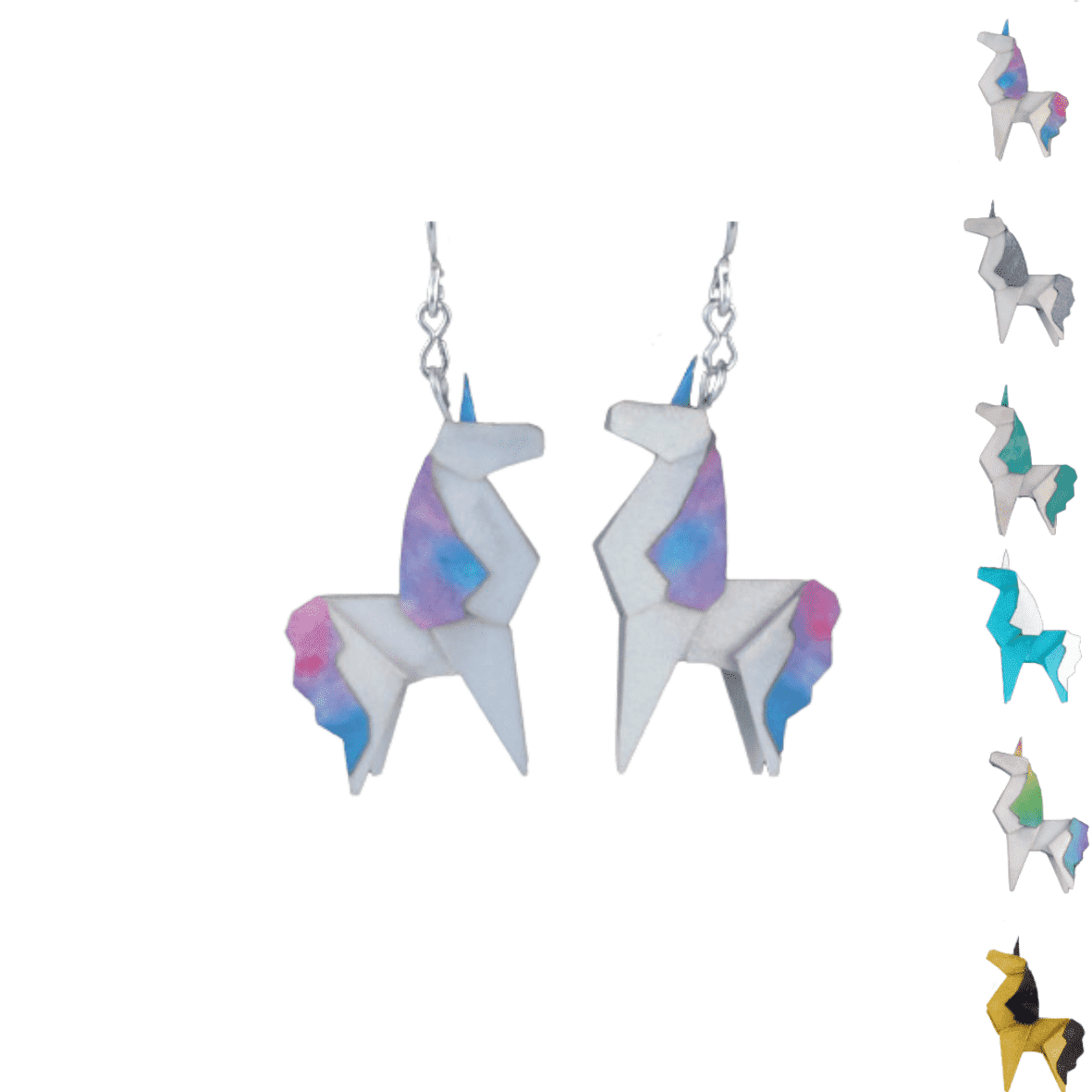 Pendientes unicornio Joyas de Papel