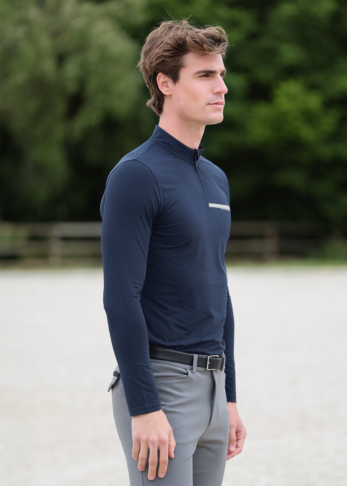 Camiseta anti-UV Sunblocker hombre Maximilian Equestrian (Marino)
