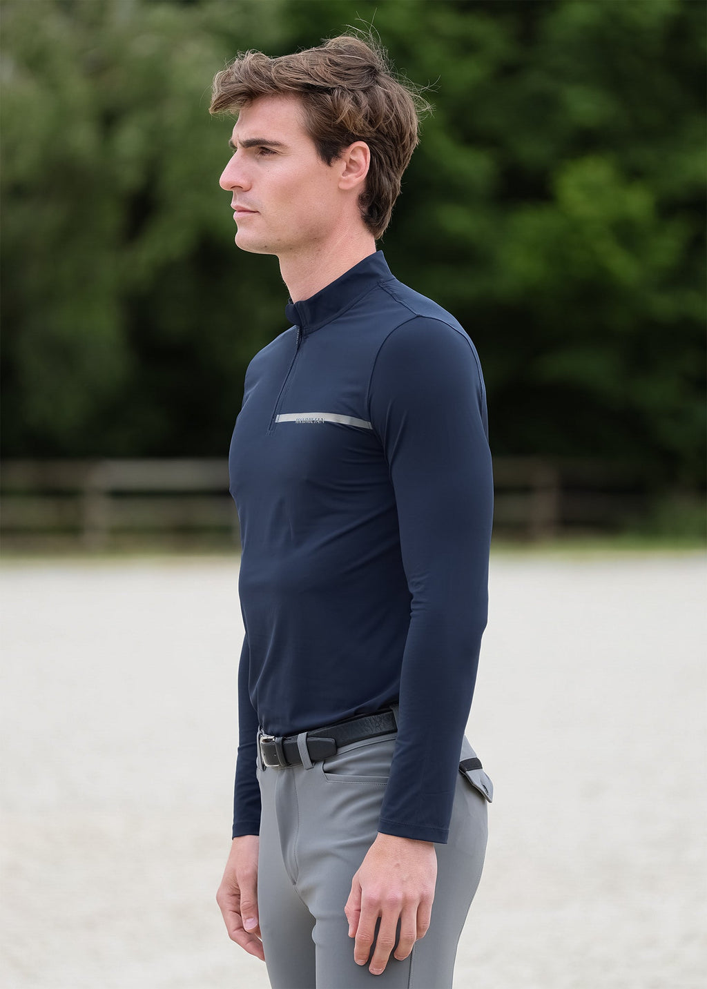 Camiseta anti-UV Sunblocker hombre Maximilian Equestrian (Marino)