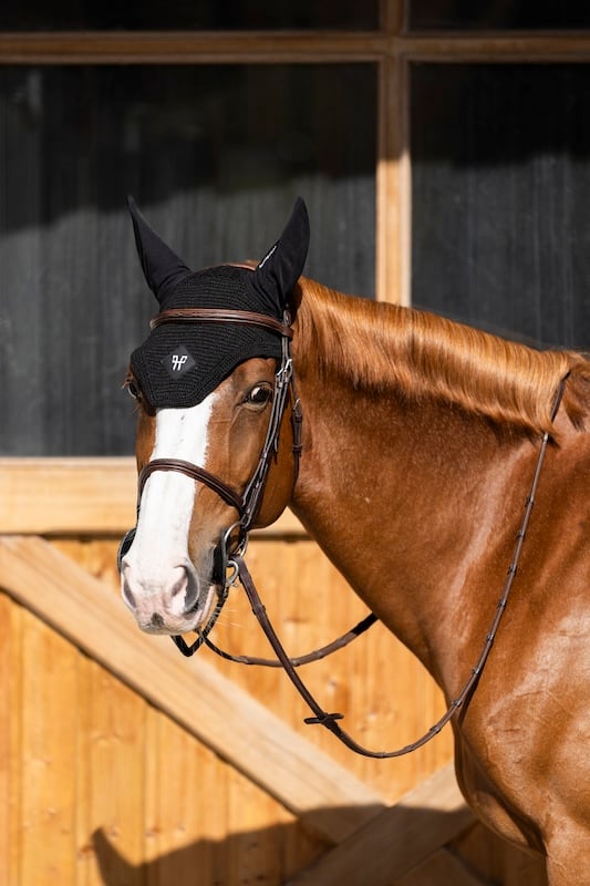 Orejera Noise-Reducing Fly/Ear Bonnet con Removable Ear Lining Horse Pilot