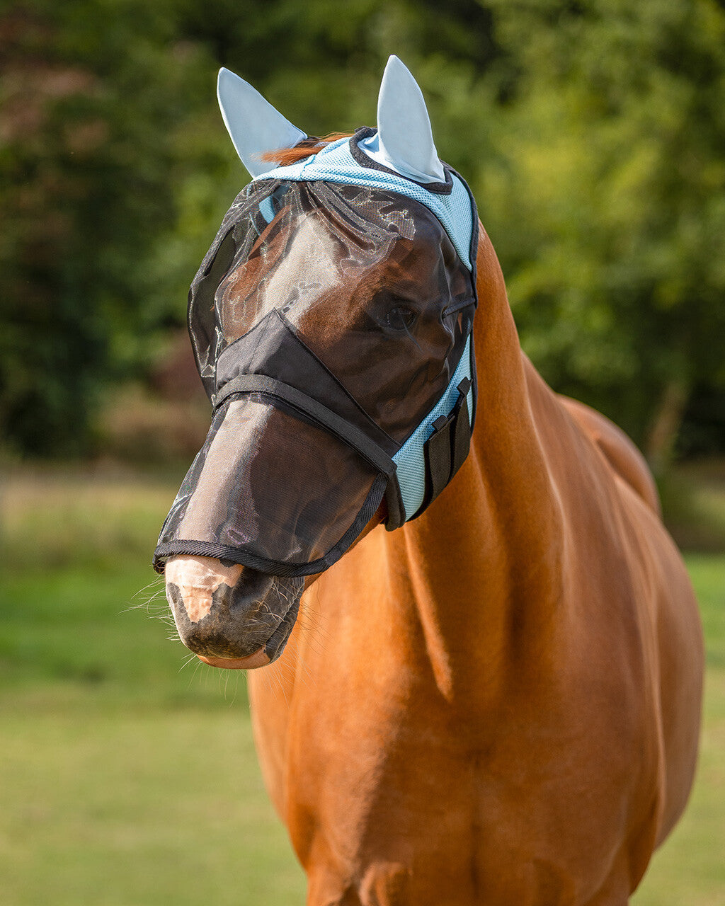 Máscara antimoscas con detachable nose flap QHP