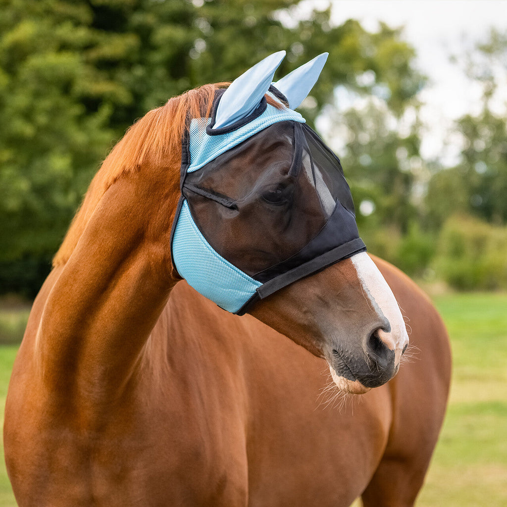 Máscara antimoscas con detachable nose flap QHP
