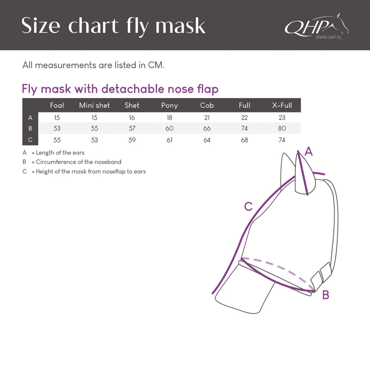 Máscara antimoscas con detachable nose flap QHP