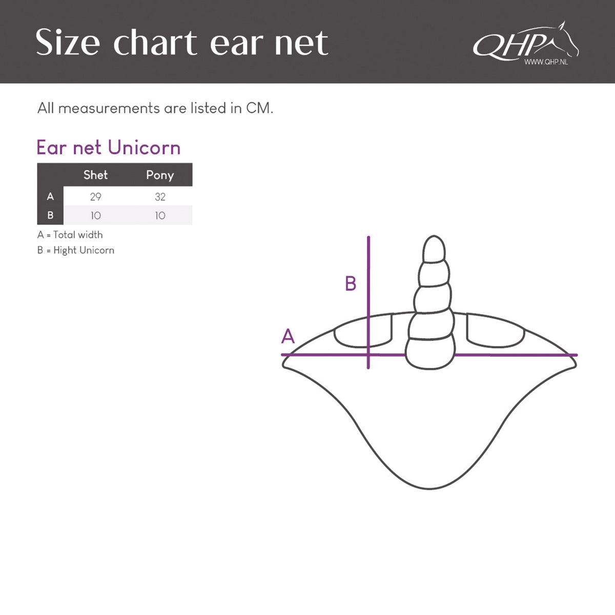Orejera Ear net Unicorn QHP