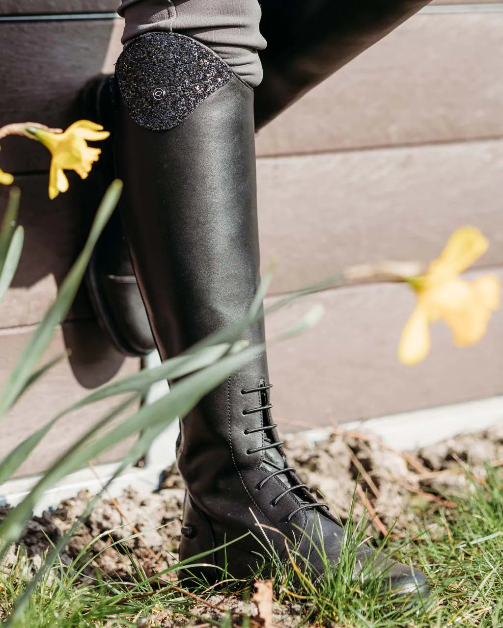Botas de equitación QHP infantiles Romy Junior caña ancha