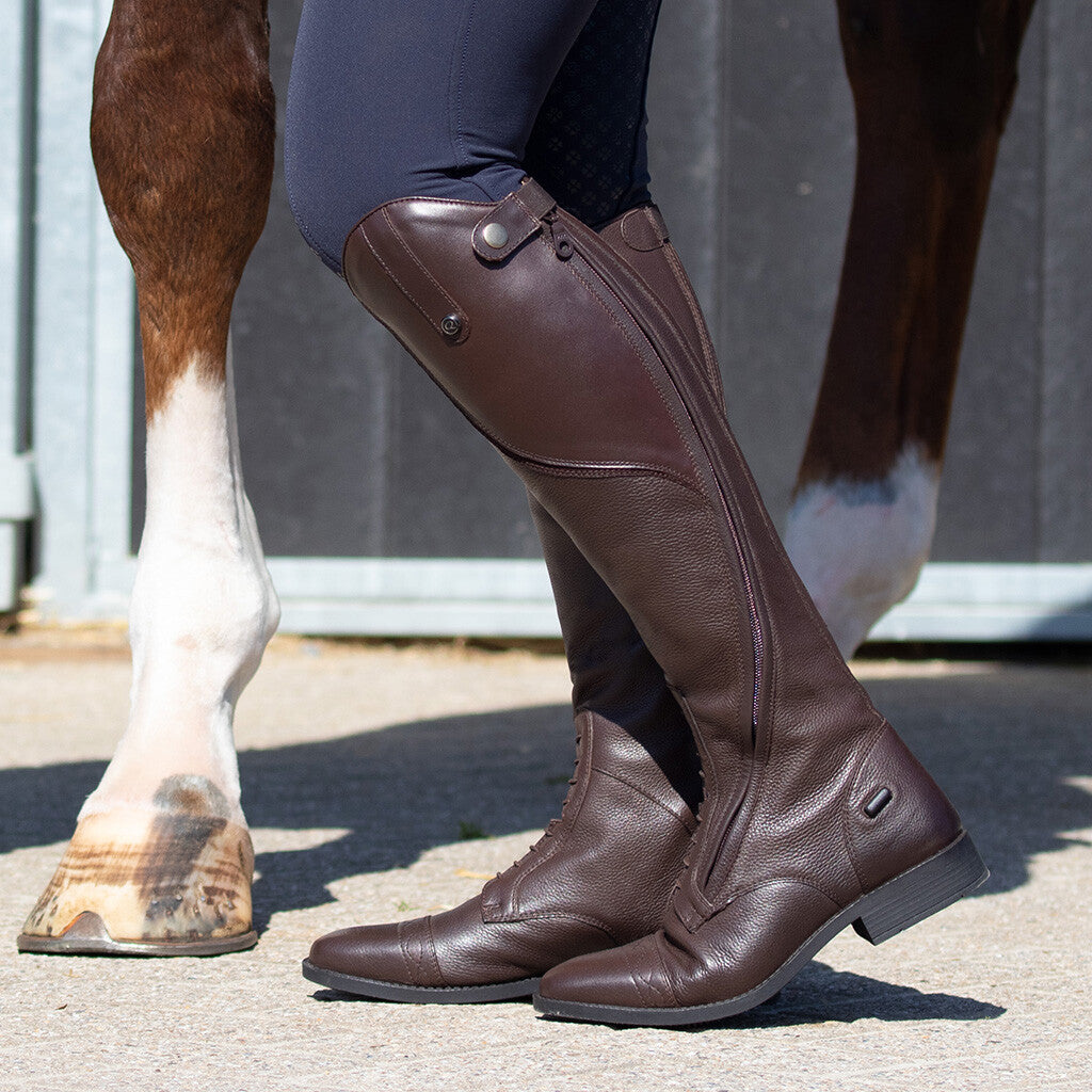 Botas de equitación QHP Tamar adulto caña ancha