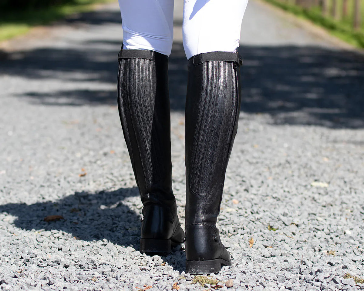 Botas de equitación QHP infantiles Tamar Junior caña ancha