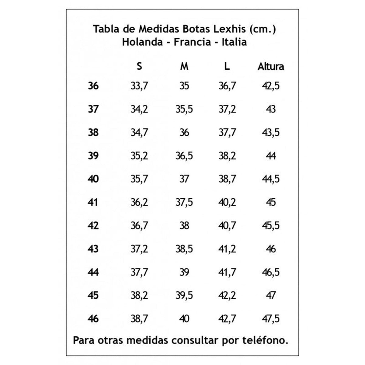 Bota Lexhis -Holanda-