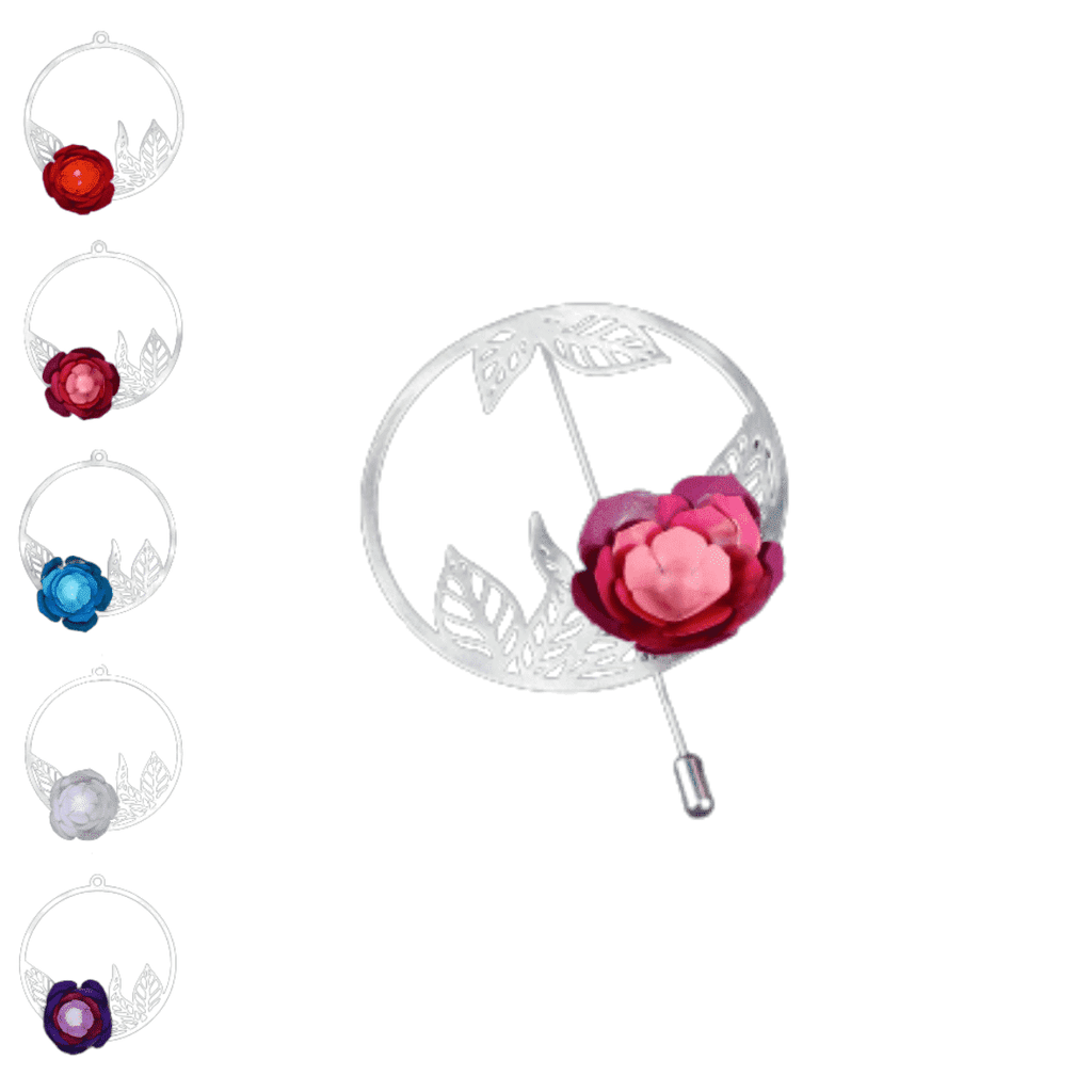 Broche Camelia Joyas de Papel