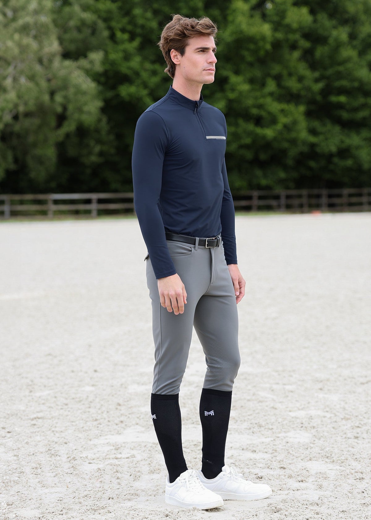 Camiseta anti-UV Sunblocker hombre Maximilian Equestrian (Marino)