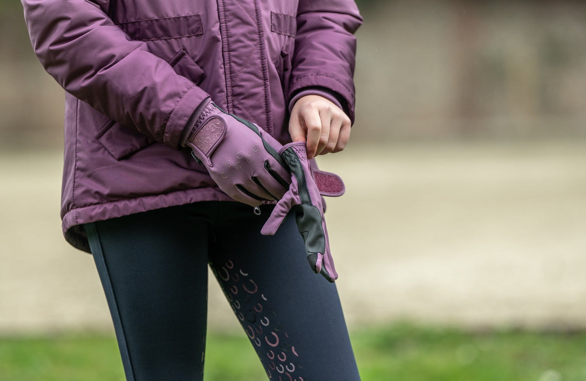 Guantes de equitación infantiles de invierno Alva HKM