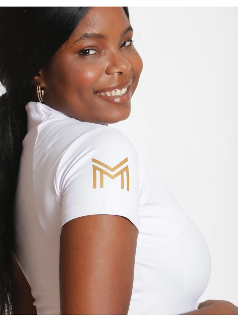 Base Layer Manga Corta Mujer Maximilian Blanco/Dorado - Maximilian (3)
