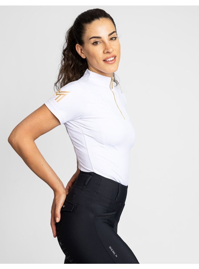 Base Layer Manga Corta Mujer Maximilian Blanco/Dorado - Maximilian (4)