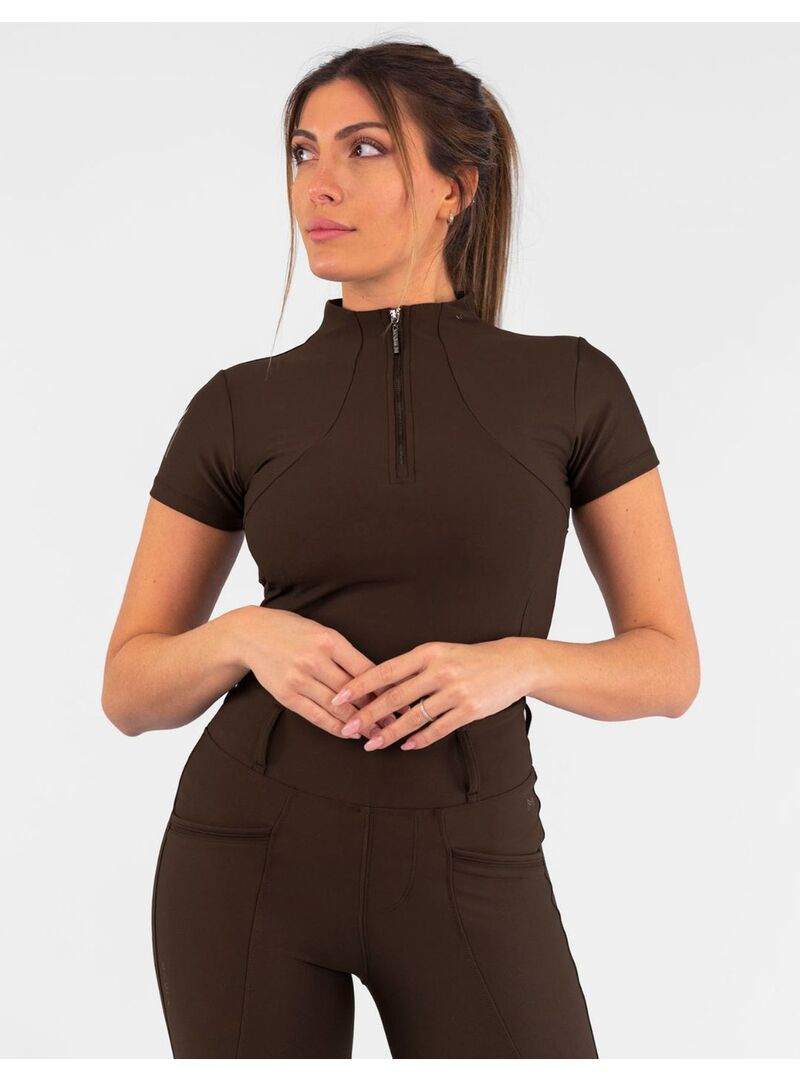 Base Layer Manga Corta Mujer Maximilian Negro/Plateado - Maximilian (9)