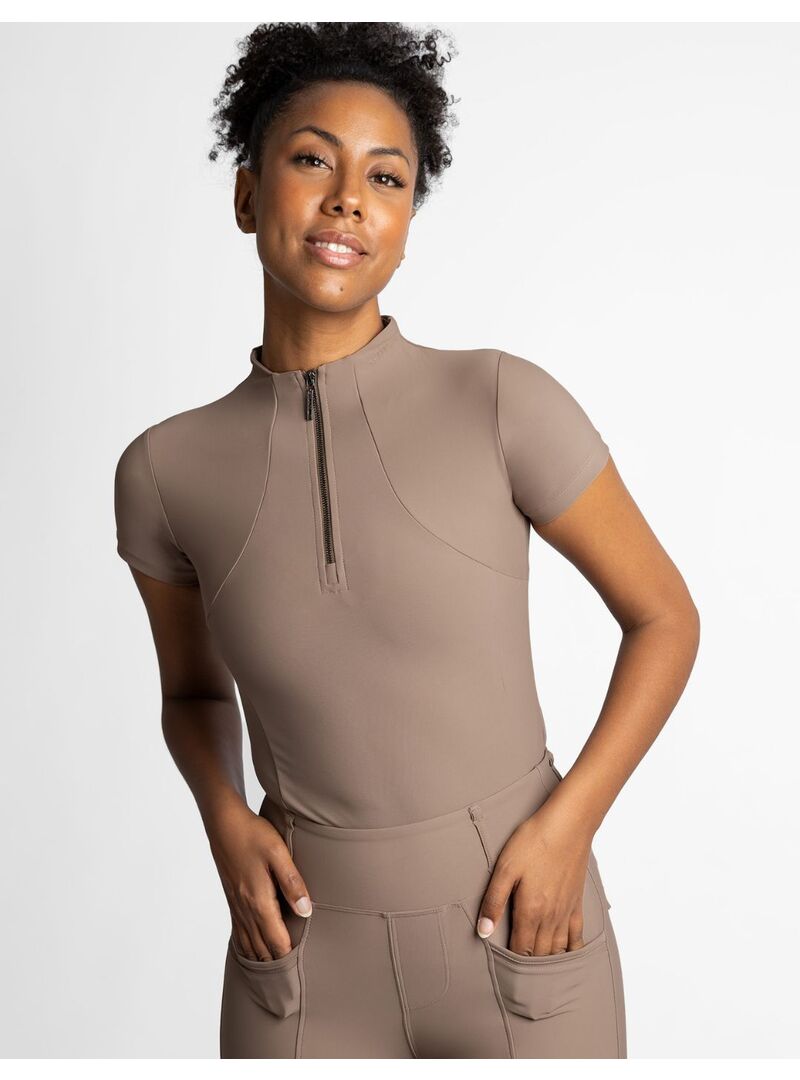 Base Layer Manga Corta Mujer Maximilian Negro/Plateado - Maximilian (13)