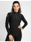 Base Layer Manga Larga Mujer Maximilian Negro/Plateado - Maximilian