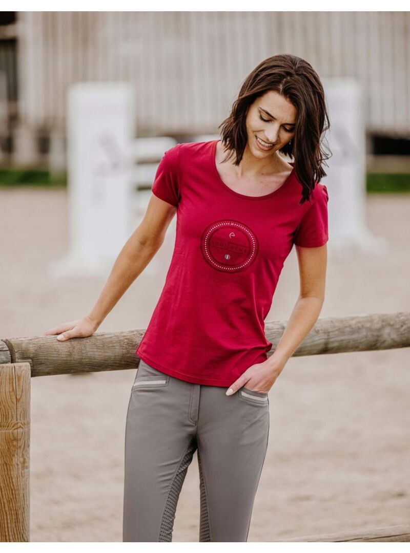 Camiseta Equithème “Anna” Mujer Cereza - Equitheme (4)