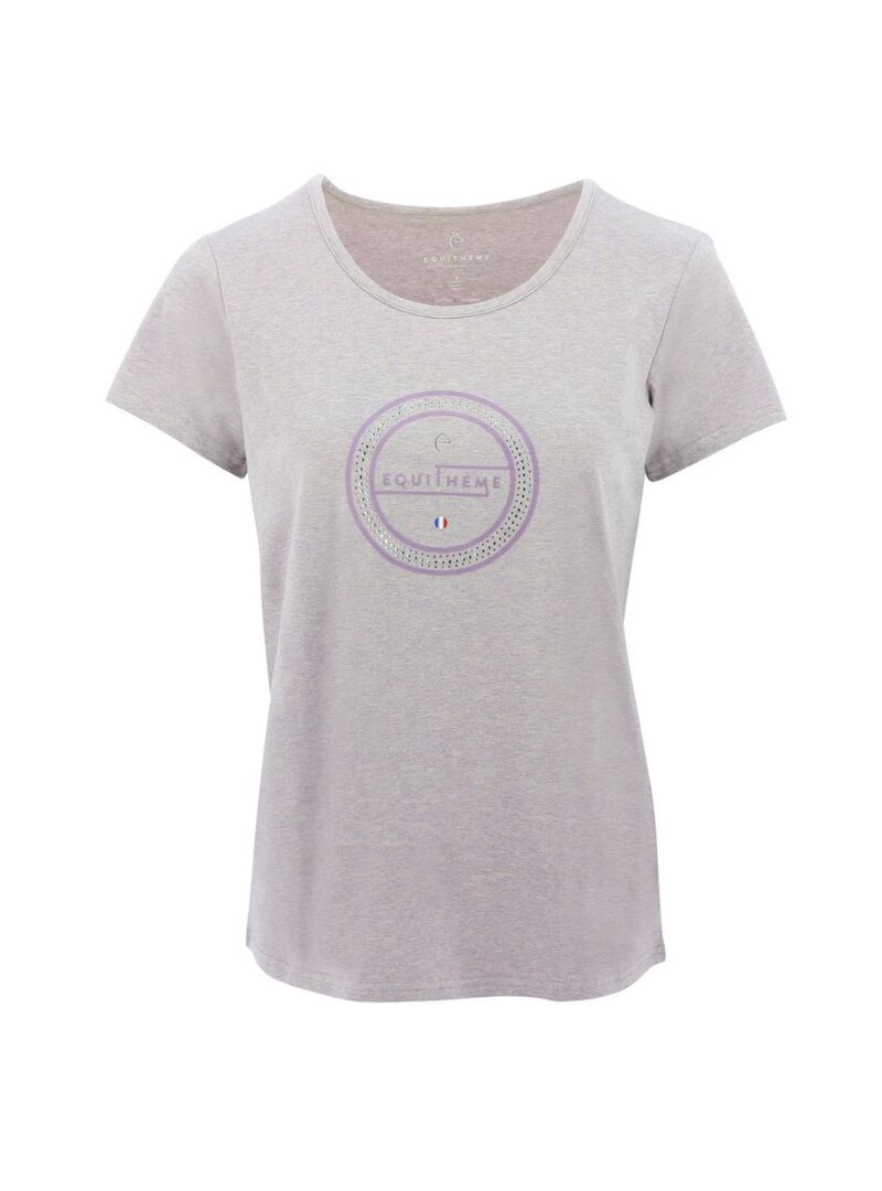 Camiseta Equithème “Anna” Mujer Rosa Jaspeado - Equitheme
