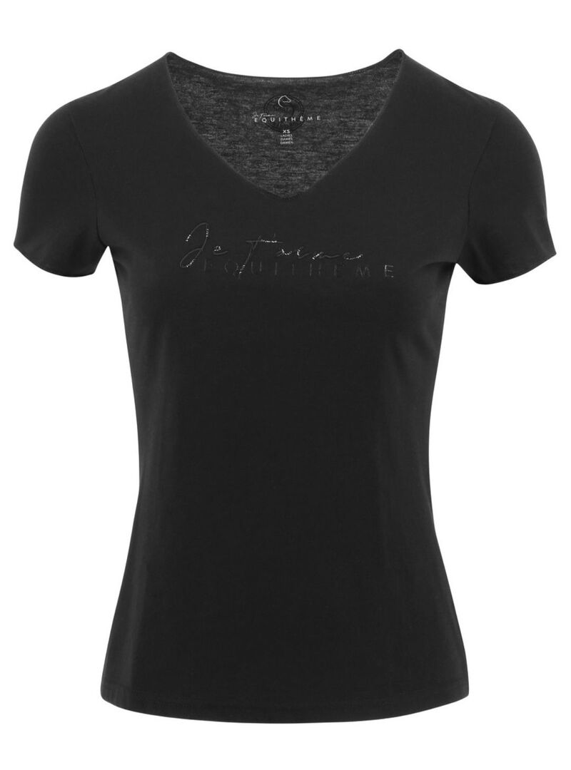 Camiseta Equithème “Réhane” Mujer Negro - Equitheme (3)