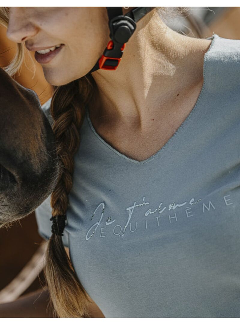 Camiseta Equithème “Réhane” Mujer Verde Salvia - Equitheme (4)