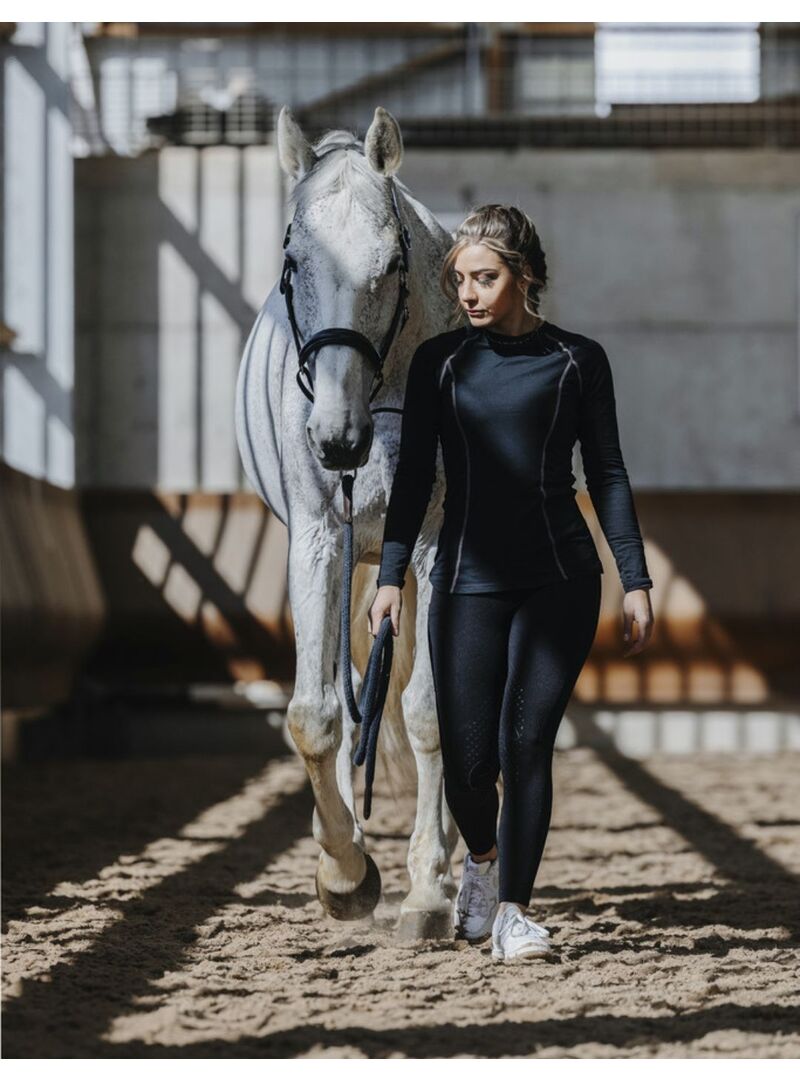 Camiseta Je T’aime Equithème “Stella” Mujer Negro - Equitheme (4)