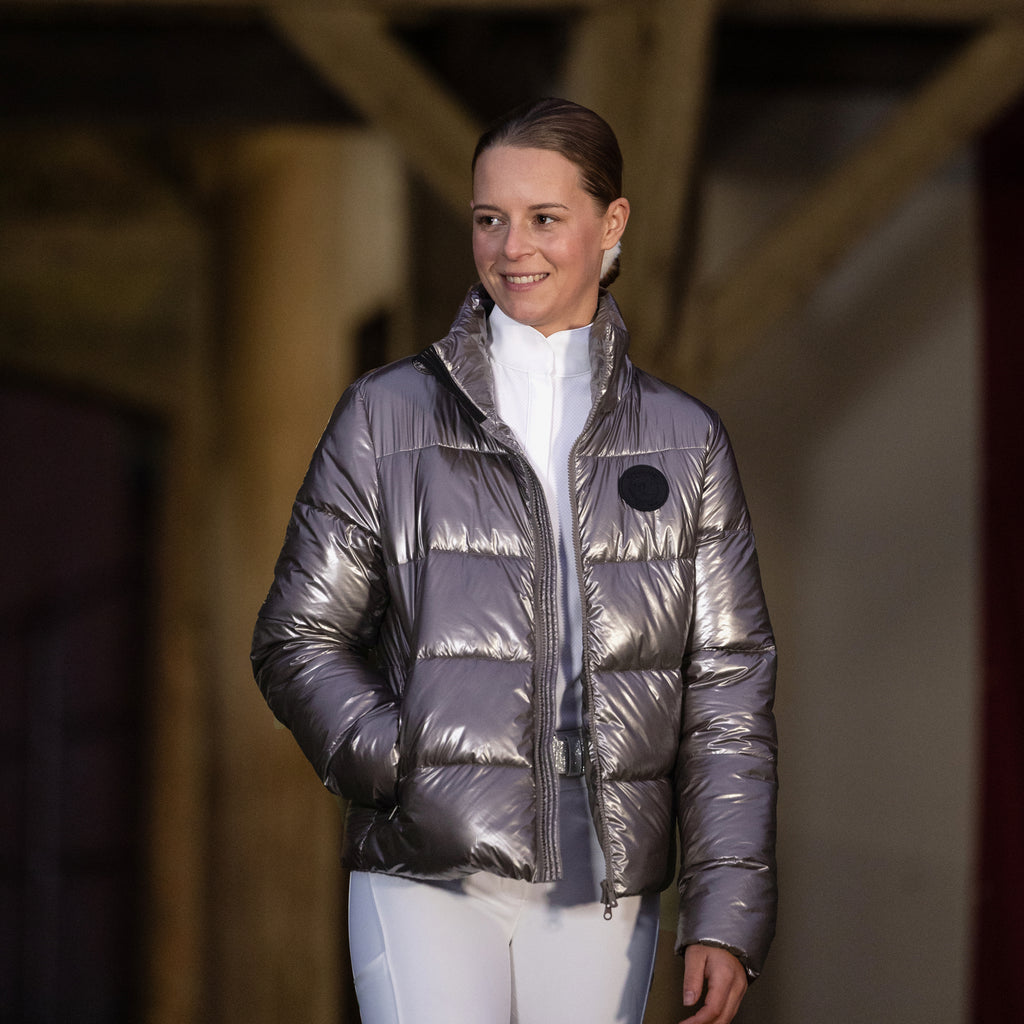 Chaqueta impermeable metalica mujer Kingsland Madison – Calida y moderna - Kingsland (3)