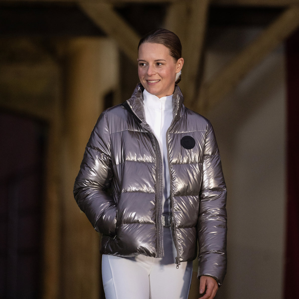 Chaqueta impermeable metalica mujer Kingsland Madison – Calida y moderna - Kingsland (3)