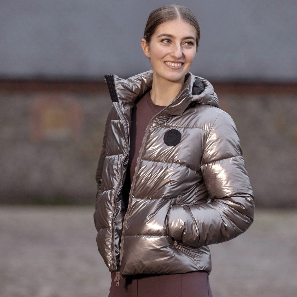 Chaqueta impermeable metalica mujer Kingsland Madison – Calida y moderna - Kingsland (5)