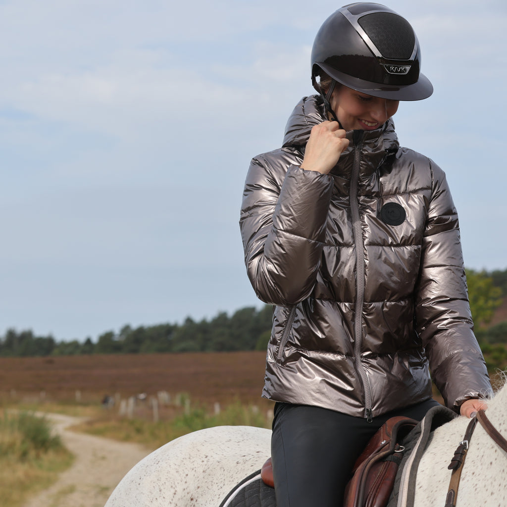 Chaqueta impermeable metalica mujer Kingsland Madison – Calida y moderna - Kingsland (6)