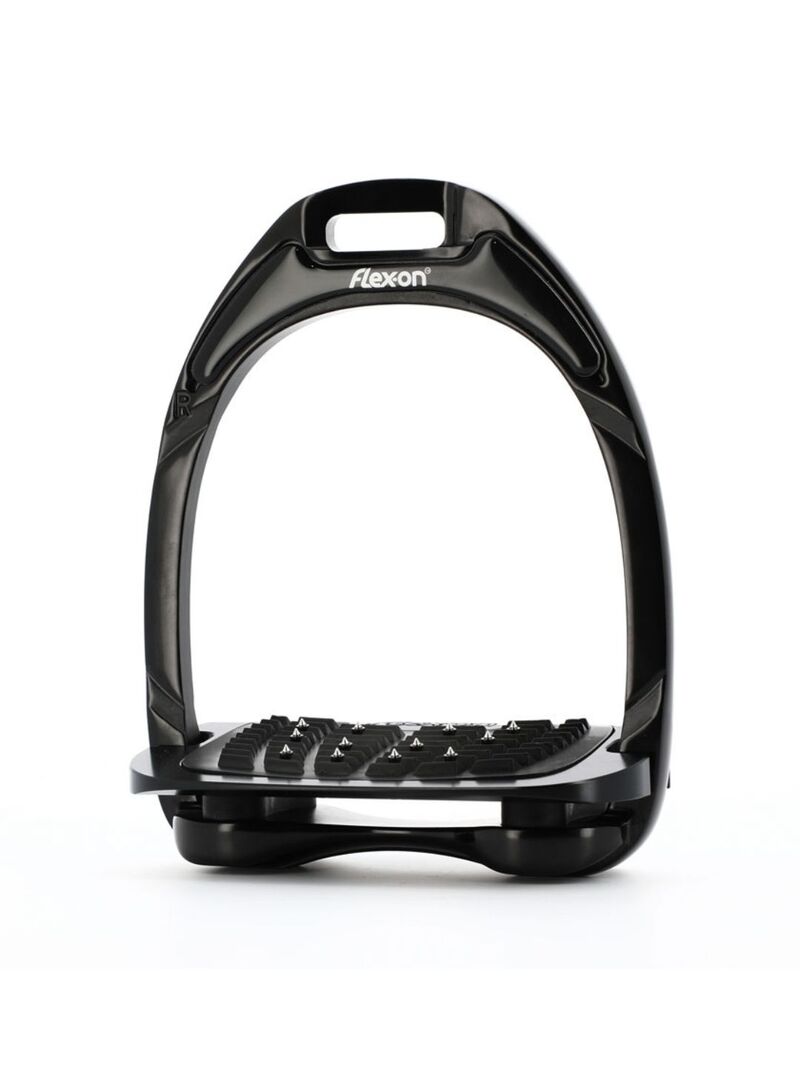Estribo Aluminio Negro Adulto Flex-on Ultra Grip Plano Negro/Negro/Blanco - Flex-on