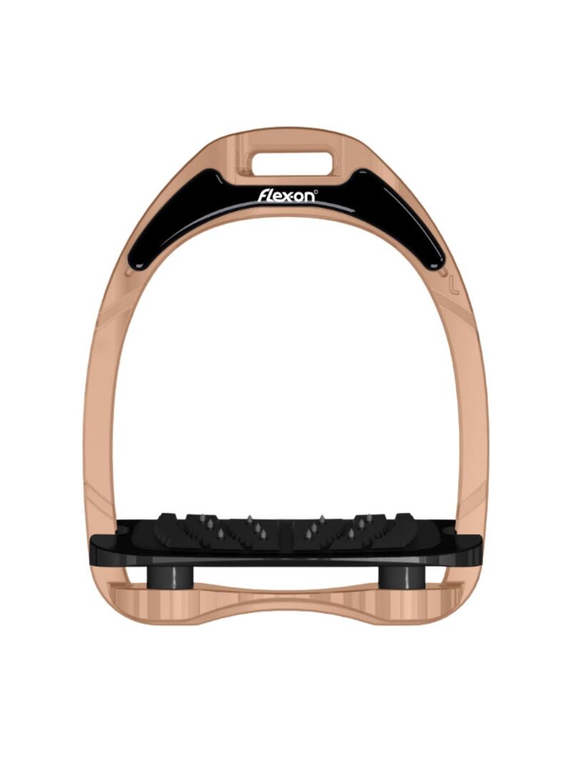 Estribo Aluminio Rose Gold Flex-on Ultra Grip Plano Rose Gold/Negro/Negro - Flex-on