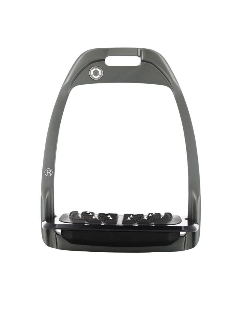 Estribo Hunter Plata Adulto Flex-on IUG Plata/Plata/Negro - Flex-on (3)