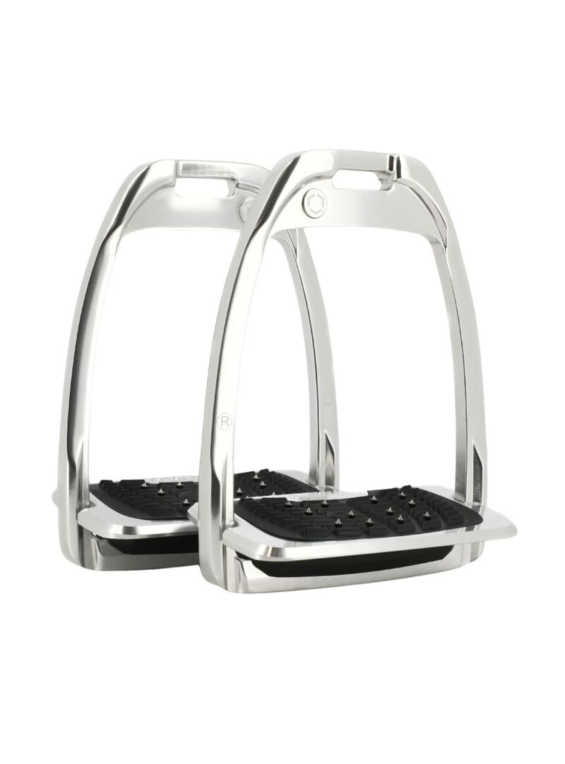 Estribo Hunter Plata Adulto Flex-on IUG Plata/Plata/Negro - Flex-on (2)