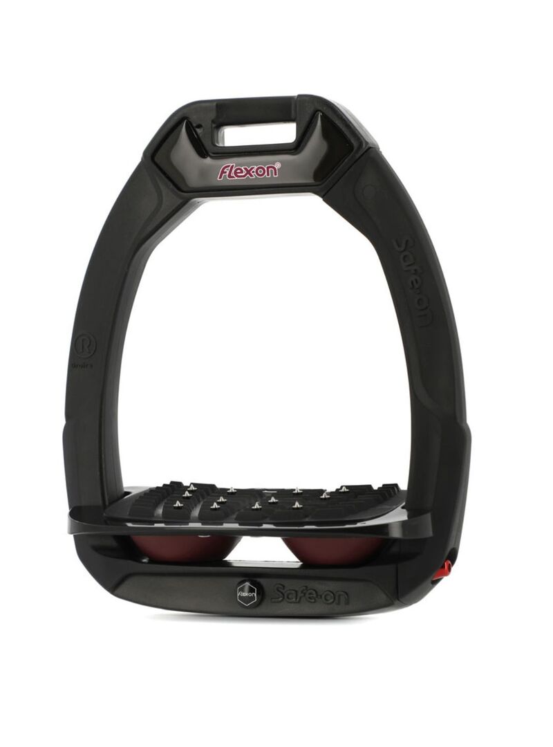 Estribo Safe-On Adulto Flex-on Ultra-Grip Inclinado Negro/Negro/Burdeos - Flex-on
