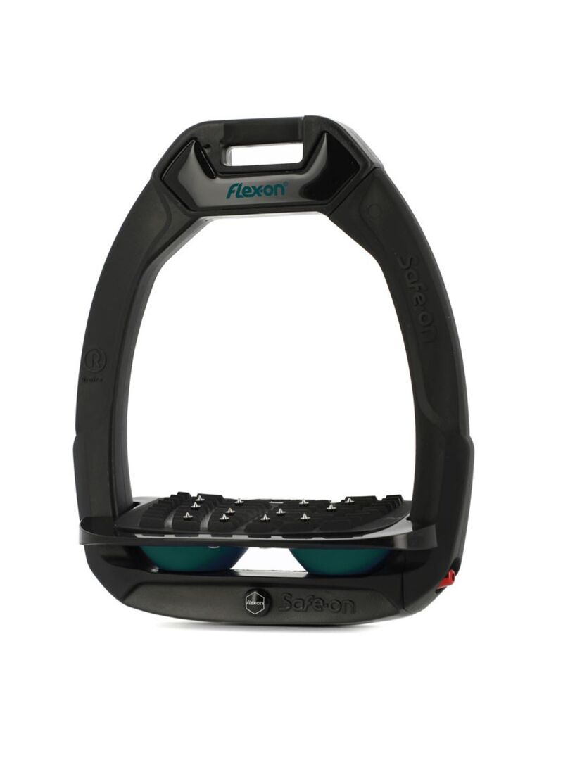 Estribo Safe-On Adulto Flex-on Ultra-Grip Inclinado Negro/Negro/Fucsia - Flex-on (3)