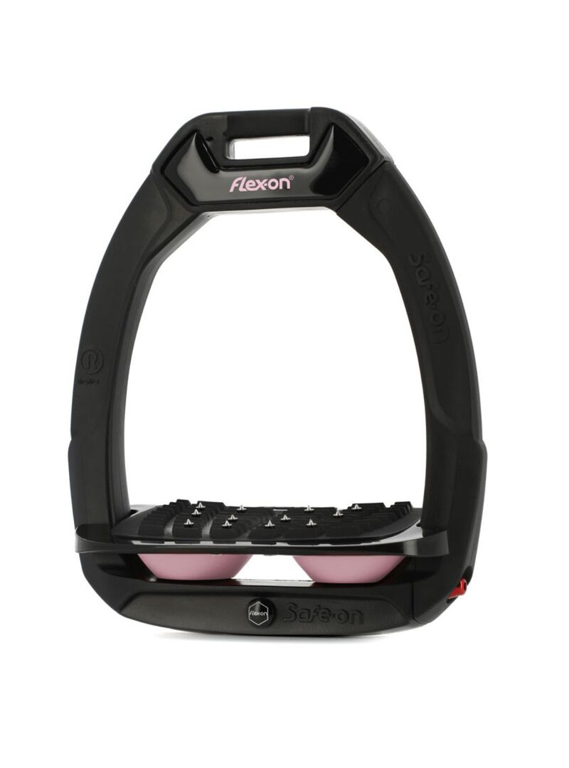 Estribo Safe-On Adulto Flex-on Ultra-Grip Inclinado Negro/Negro/Fucsia - Flex-on (7)