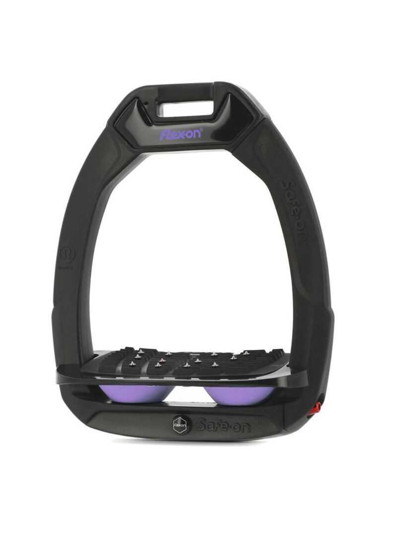 Estribo Safe-On Adulto Flex-on Ultra-Grip Inclinado Negro/Negro/Fresh Lila - Flex-on