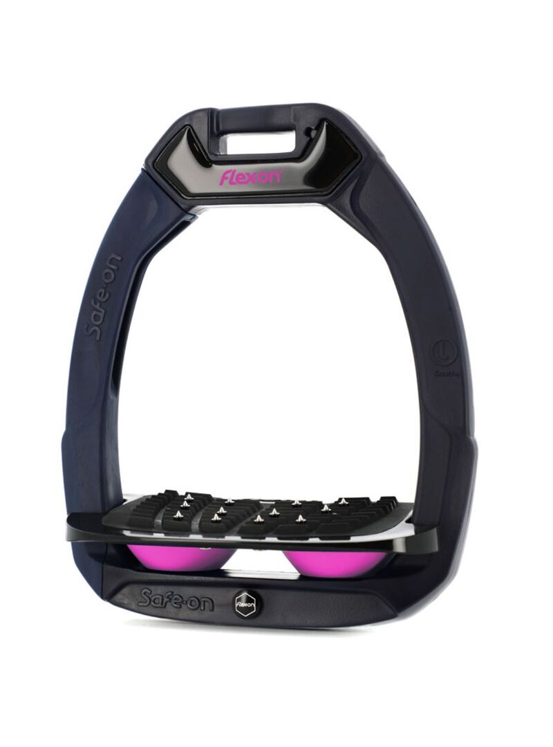 Estribo Safe-On Adulto Flex-on Ultra-Grip Inclinado Marino/Negro/Rosa - Flex-on