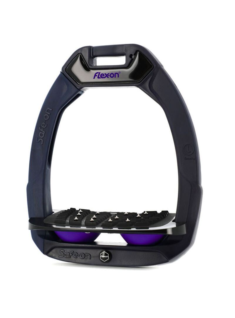 Estribo Safe-On Adulto Flex-on Ultra-Grip Inclinado Marino/Negro/Morado - Flex-on