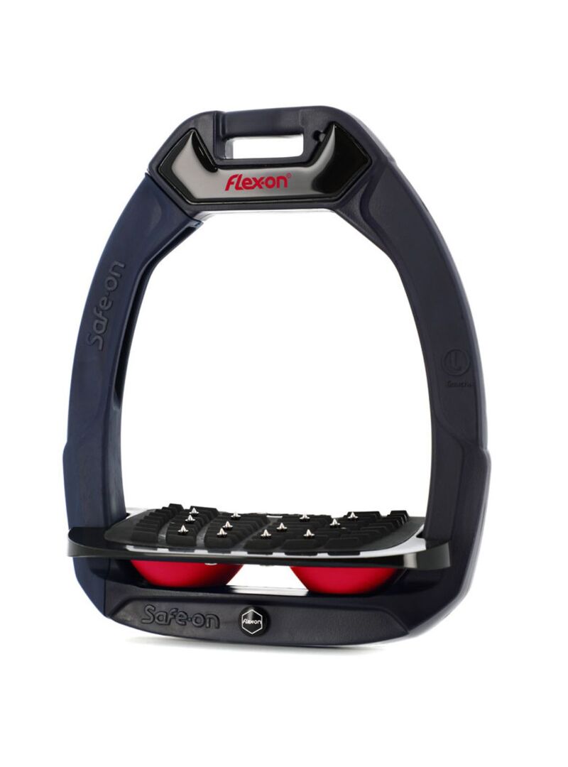 Estribo Safe-On Adulto Flex-on Ultra-Grip Inclinado Marino/Negro/Rojo - Flex-on