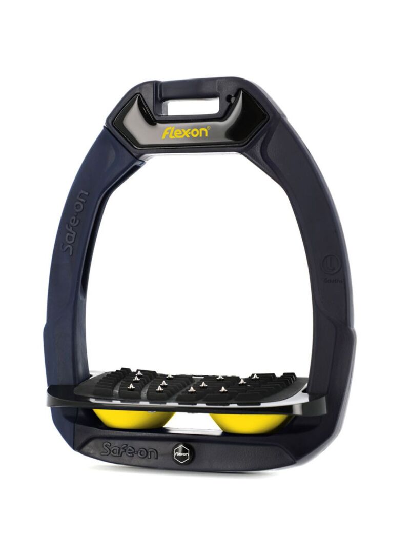 Estribo Safe-On Adulto Flex-on Ultra-Grip Inclinado Marino/Negro/Amarillo - Flex-on