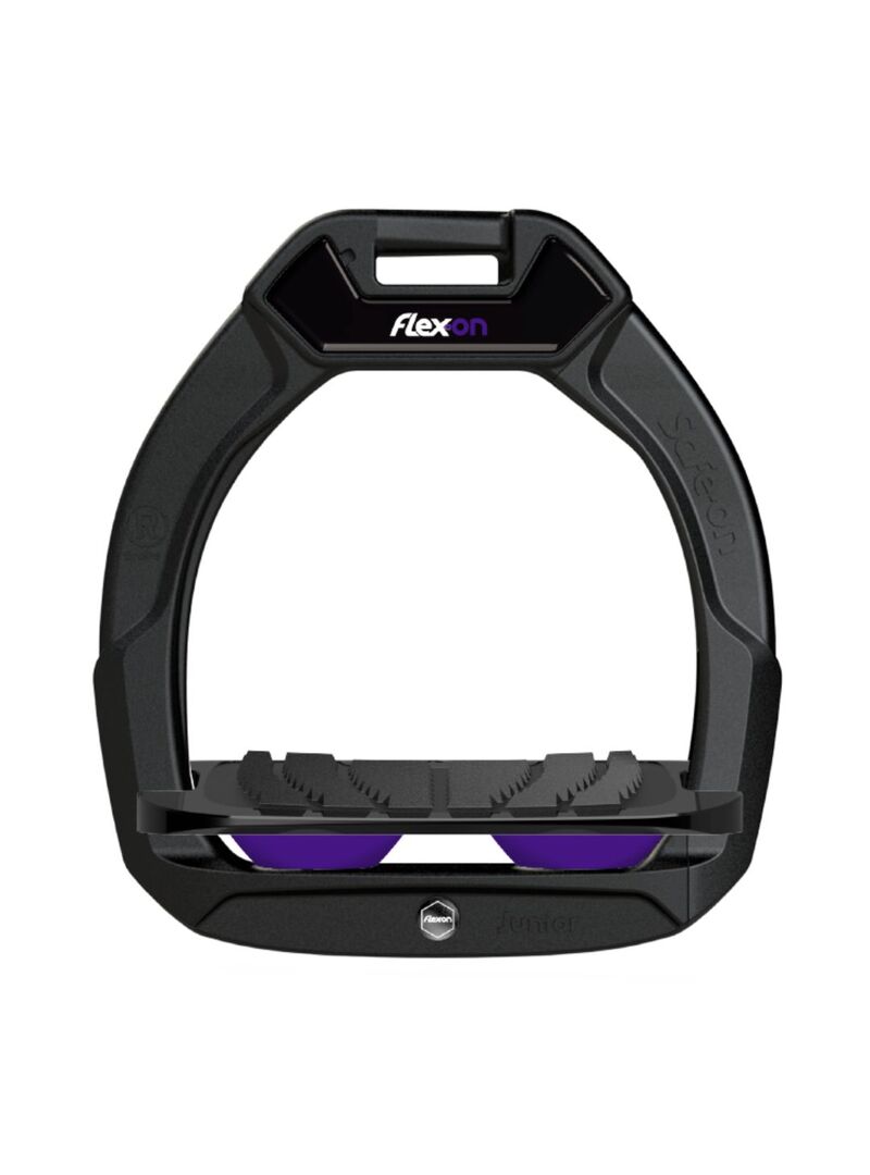 Estribo Safe-On Junior Flex-on Grip Inclinado Negro/Negro/Burdeos - Flex-on (4)