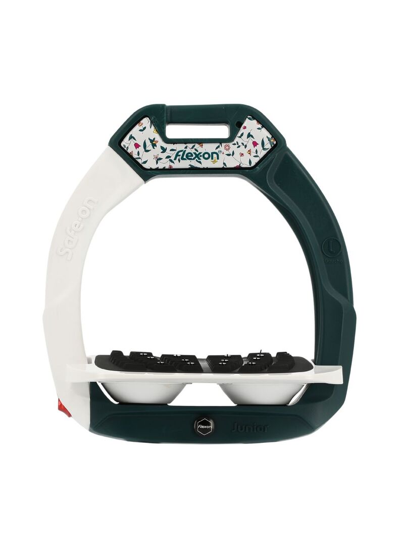 Estribo Safe-On Junior Flex-on Grip Inclinado Verde Oscuro/BrazoBlanco/Cottage White Green - Flex-on
