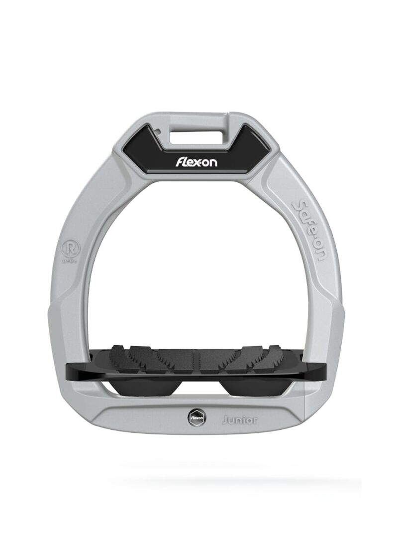 Estribo Safe-On Junior Flex-on Grip Inclinado Gris Claro/Negro/Negro - Flex-on