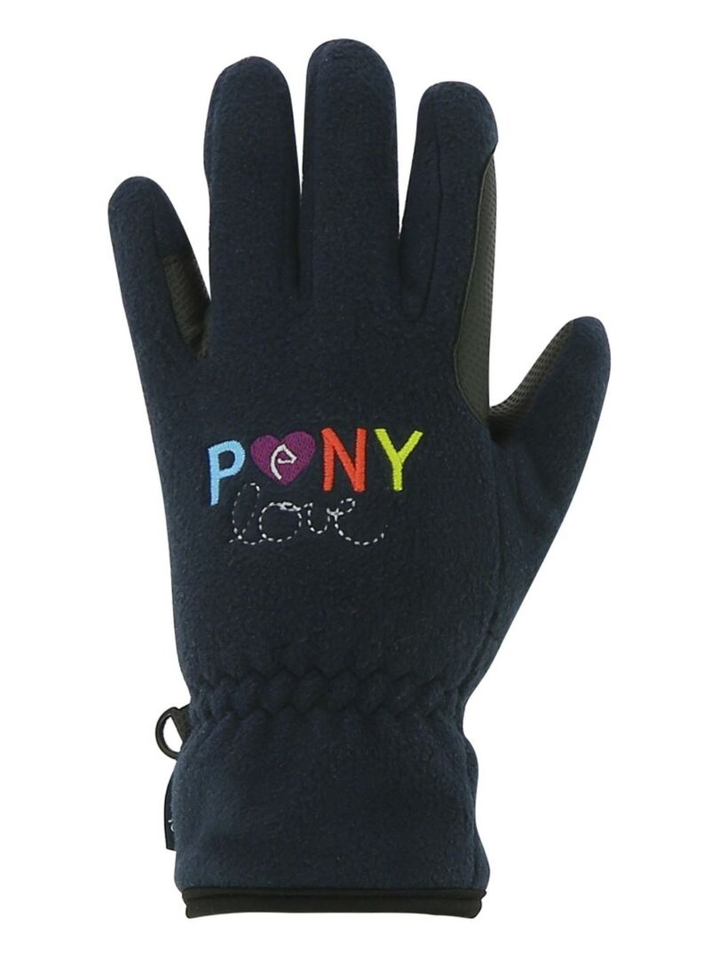 Guantes Equi-Kids “Ponylove” Marino - Equitheme