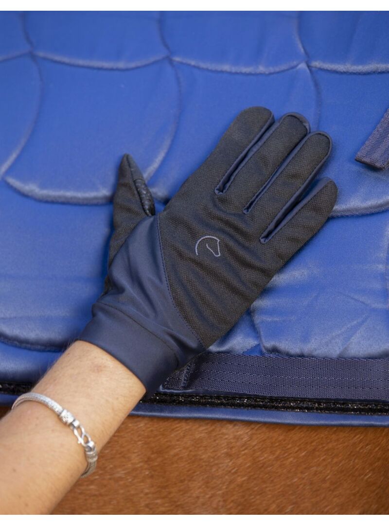 Guantes Equithème “Knit” Digital Negro/Marino - Equitheme (2)