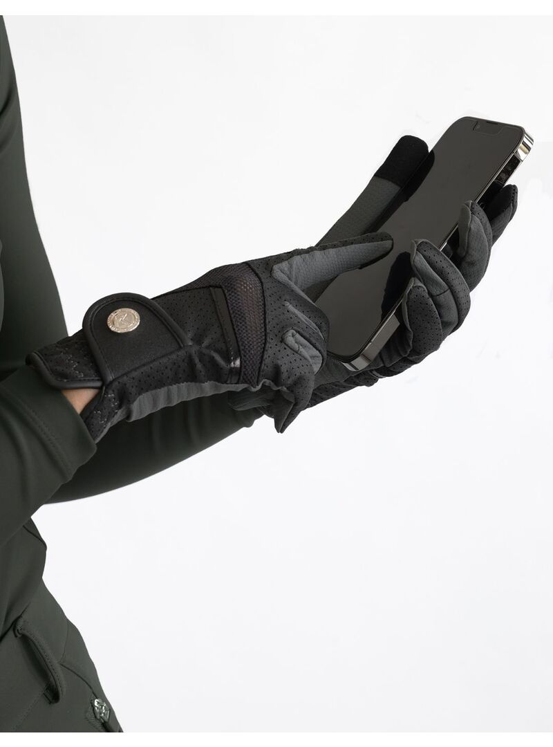 Guantes Max Riding Maximiliam Negro/Gris - Maximilian